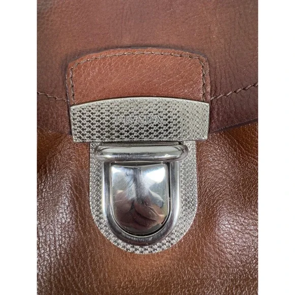 Prada Sacca Bufalo Easy Bag Womens Tabacco Brown Leather BR2613 Shoulder Strap - Picture 12 of 14